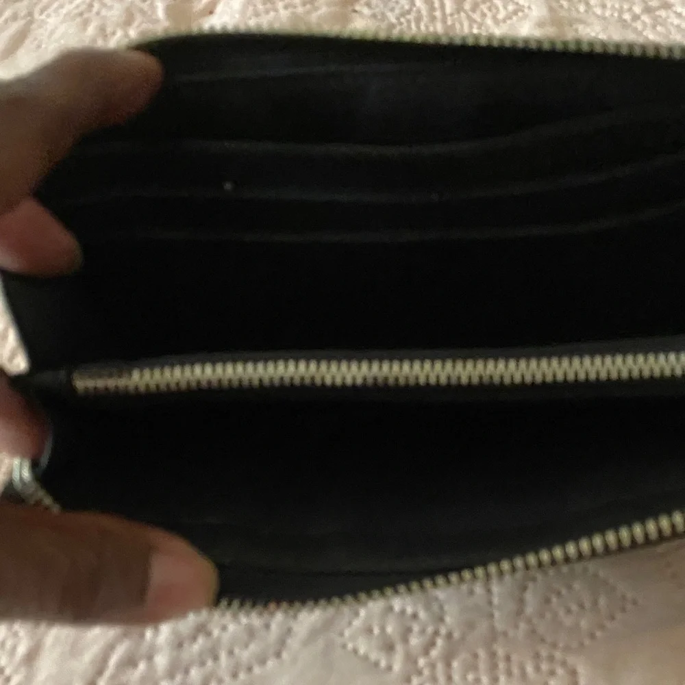 Coach Black Leather Continental Wallet with Silver Logo - Picture 2 of 2